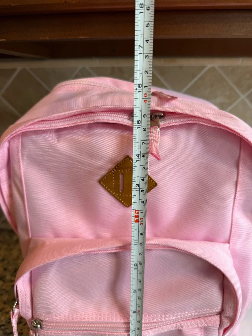 Absho Pink Backpack School Travel Book Bag Water-Resistant Durable 16-inch